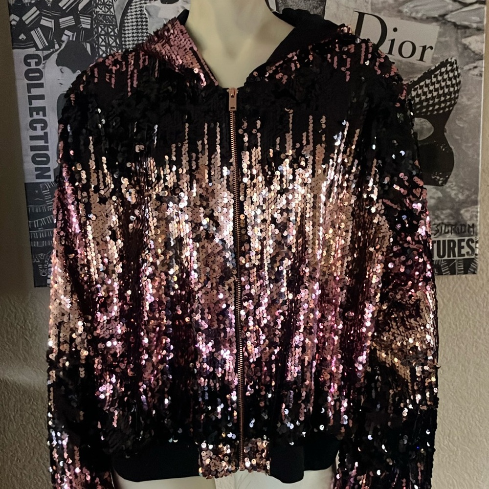 Cute, sequins bomber jacket from Forever 21.